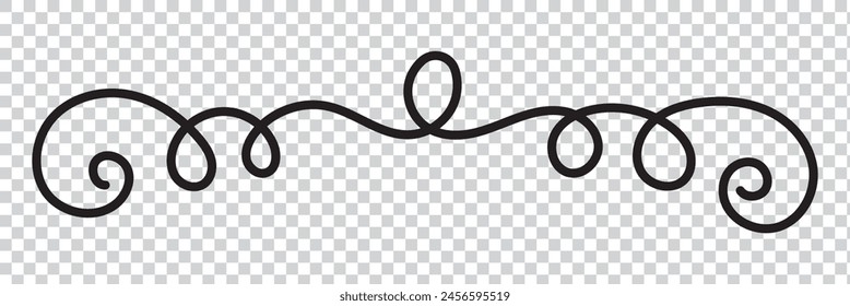 Line squiggle vector decoration element