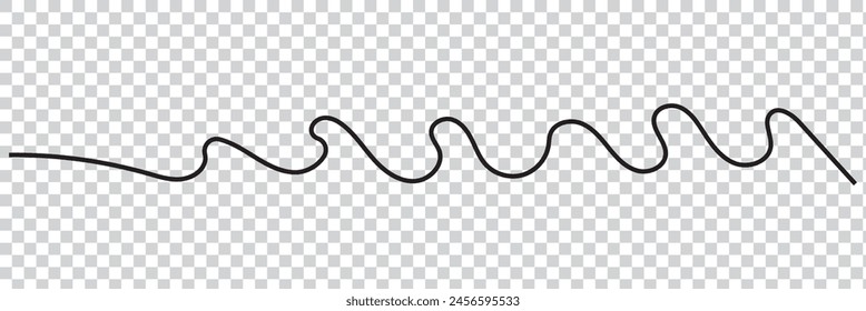 Line squiggle vector decoration element