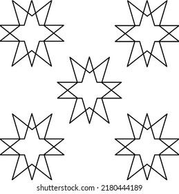 Estrella de línea para fondo papel de pared y ilustración de arte sin fisuras textura vectorial línea gráfica diseño aislado de moda plana para algodón hermoso patrón colorido de papel artesanal y oveja