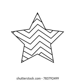 line star bright rainbow in the star design