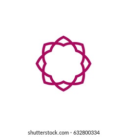 Line Star Flower Logo Concept