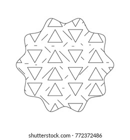 line star with geometric graphic memphis background