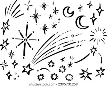 Line star glitter shine