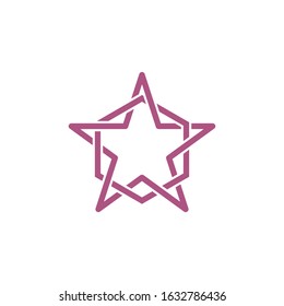 Line Star and Hexagonal abstract logo vector template