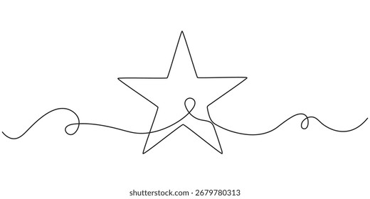 Linienstern eine durchgehende Linie Zeichnung Design Vektor, handgezeichnete Doodle Sterne Illustration in durchgehenden Linien Kunst Stil Vektor, Stern durchgehende eine Linie Zeichnung Vektorgrafik, Premium Vektor.