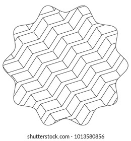 line star with pattern geometric shapes background decoration