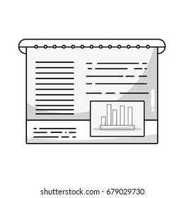 line statistic bars presentation business in the company