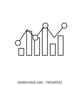 line statistics bar diagram data graph data