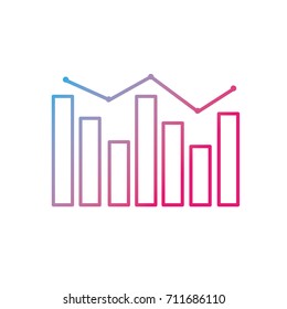 line statistics diagram bar presentation