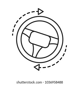 line steering wheel car auto drive direction