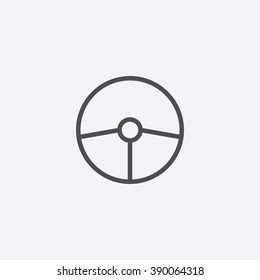 line steering wheel Icon