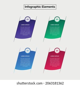 Line step infographic. 4 options workflow diagram, circle timeline number info graph, process steps chart. Linear vector infographics. Process order infographic arrow and steps point illustration