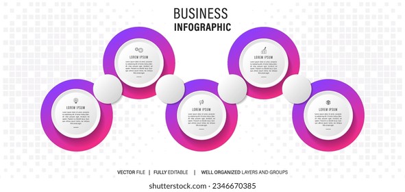 Line step infographic. 4 options workflow diagram, circle timeline number infograph, process steps chart. Linear vector infographics. Process order infographic arrow and steps point illustration
