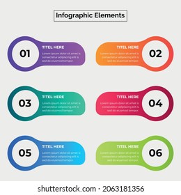 Line step infographic. 6 options workflow diagram, circle timeline number infographic, process steps chart. Linear vector infographics. Process order infographic arrow and steps point illustration