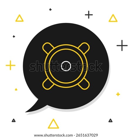 Line Stereo speaker icon isolated on white background. Sound system speakers. Music icon. Musical column speaker bass equipment. Colorful outline concept. Vector