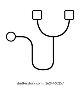 line stethoscope medical equipment vector