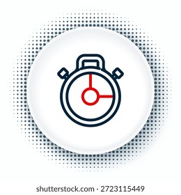 Line Stopwatch icon isolated on white background. Time timer sign. Chronometer sign. Colorful outline concept. Vector