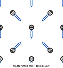 Line Strainer spoon icon isolated seamless pattern on white background. Colorful outline concept. Vector
