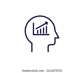 Icono de Estrategia de línea aislado en fondo blanco. Símbolo de esquema para diseño de sitio web, aplicación móvil, ui. Pictograma de estrategia. Ilustración vectorial, с editorial k. 