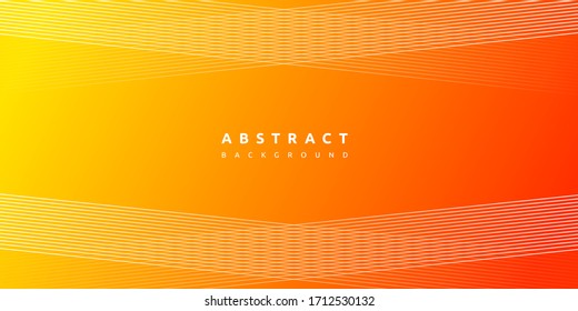 Line stripe on gradient orange background