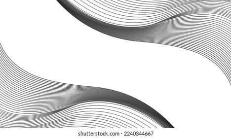 Line stripe pattern on white Wavy background. abstract modern background futuristic graphic energy sound waves technology concept design