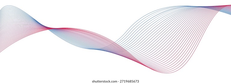 Linienstreifenmuster auf weißem, wellenförmigem Hintergrund, abstrakt
