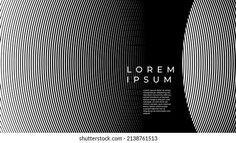 Line Striped Strip Circular Background Pattern Design Vector 