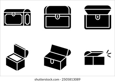 Conjunto de iconos de pecho de trazo de línea. Objetos vectoriales editables aislados sobre un fondo blanco.