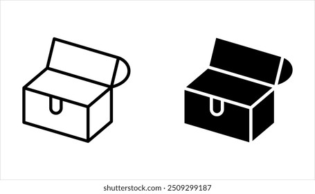 Conjunto de iconos de pecho de trazo de línea. Objetos vectoriales editables aislados sobre un fondo blanco.