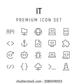 Zeilenhub-Set von Icons. Premium-Symbole für Ihr Design. Bearbeitbare Vektorobjekte einzeln auf weißem Hintergrund.