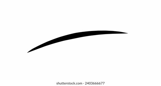 Icono de línea que subraya el trazo con la pluma que subraya el texto aislado en blanco