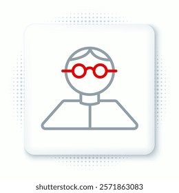 Line Student icon isolated on white background. Colorful outline concept. Vector