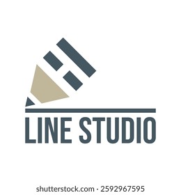 line studio flat minimalist logo design