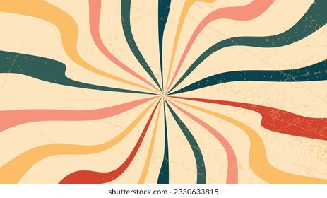 Line in style of 70s.Classic Vintage Retro Rays Background. Abstract retro, . Sunbeam, geometric pattern, Funky Hippie,Classic Vintage Retro Rays Background.