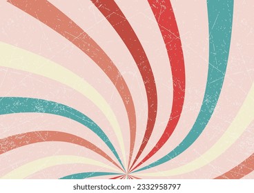Ligne dans le style des années 70.Arrière-Plan Classique Vintage Retro Rays.Rétro Abstrait, Faisceau de soleil, motif géométrique, Hippie Grave, Arrière-Plan Classique Vintage Retro Rays.