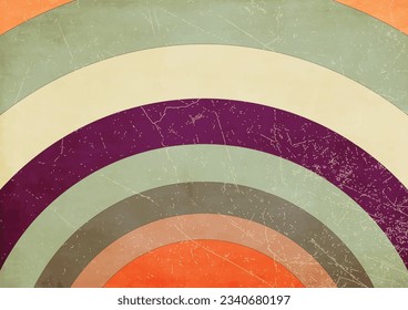 Ligne dans le style des années 70.Arrière-Plan Classique Vintage Retro Rays.Rétro Abstrait, Faisceau de soleil, motif géométrique, Hippie Grave, Arrière-Plan Classique Vintage Retro Rays.