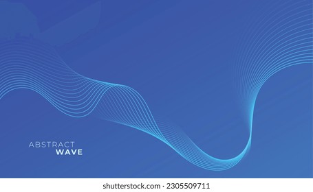 line style abstract wave with curvy and smooth movement background vector