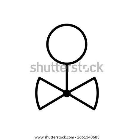 Line style actuator device icon mechanical vector symbol
