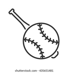 Line style baseball icon
