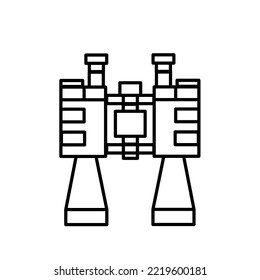 Line style binoculars vector illusration isolated on white background