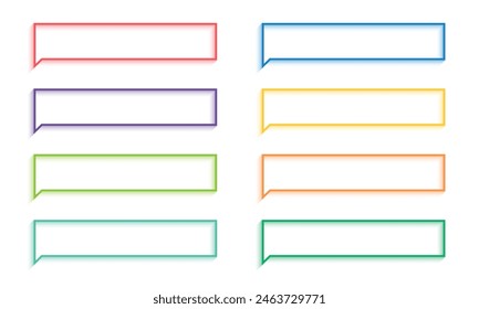 Line Style Bubble Message In Multiple Color Collections