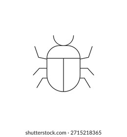 Symbol für Fehler im Zeilenformat, das einen Virus, einen Fehler oder eine Malware darstellt.