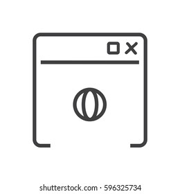 Line Style Circle in window 3D print icon