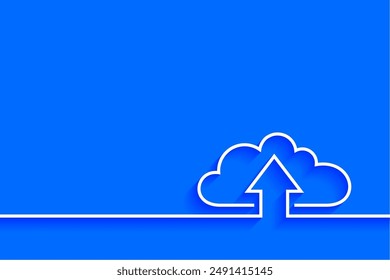 line style cloud computing global network background with text space vector