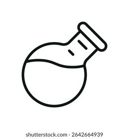 Line style flask icon perfect for student resources and posters.