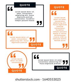line style geometric quotes template set design
