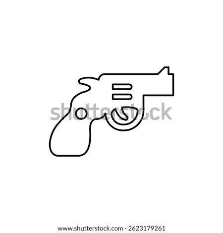Line style gun icon vector illustration symbol