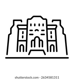 A line style icon of abu simbel
