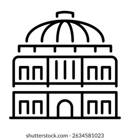 A line style icon of albert hall