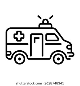 A line style icon of ambulance